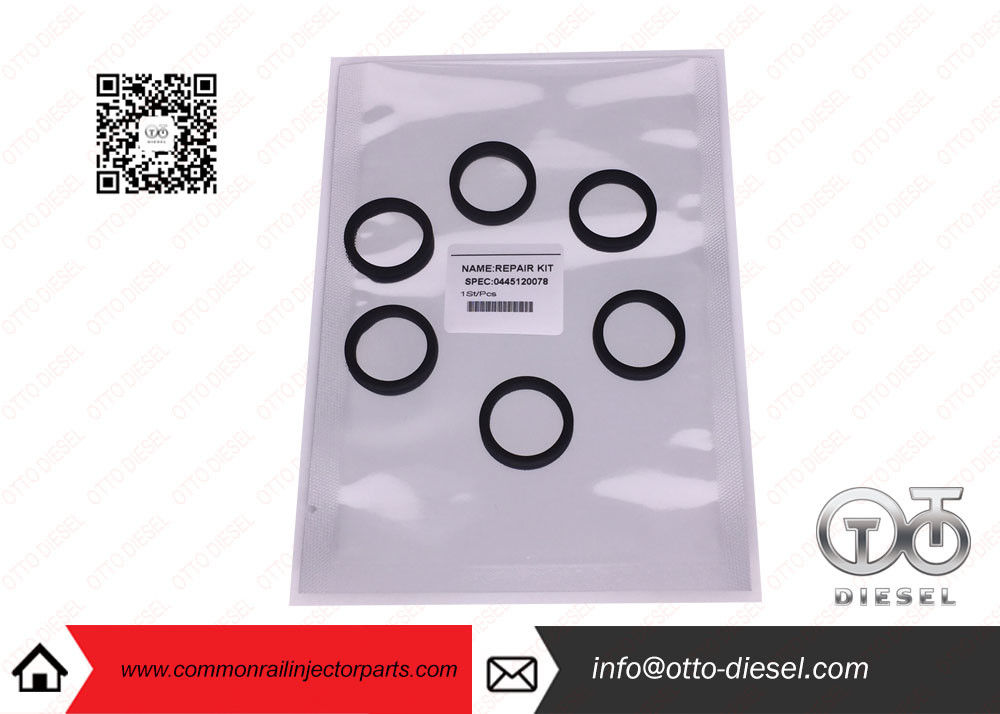 Black 0 445 120 078 Bosch Injector Seal O Rings For Fuel