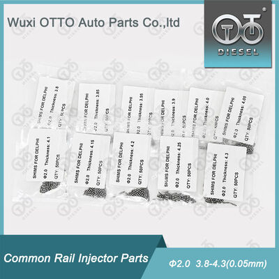 Common Rail Injector Adjusting Shim Kit 2.0mm Diameter Repair Shim Washers 3.80-4.30(0.05mm)50pcs/Bag Diesel Injector Repair Parts
